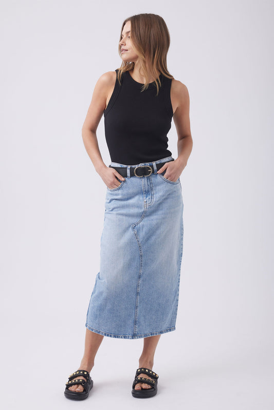 Mia Denim Midi Skirt