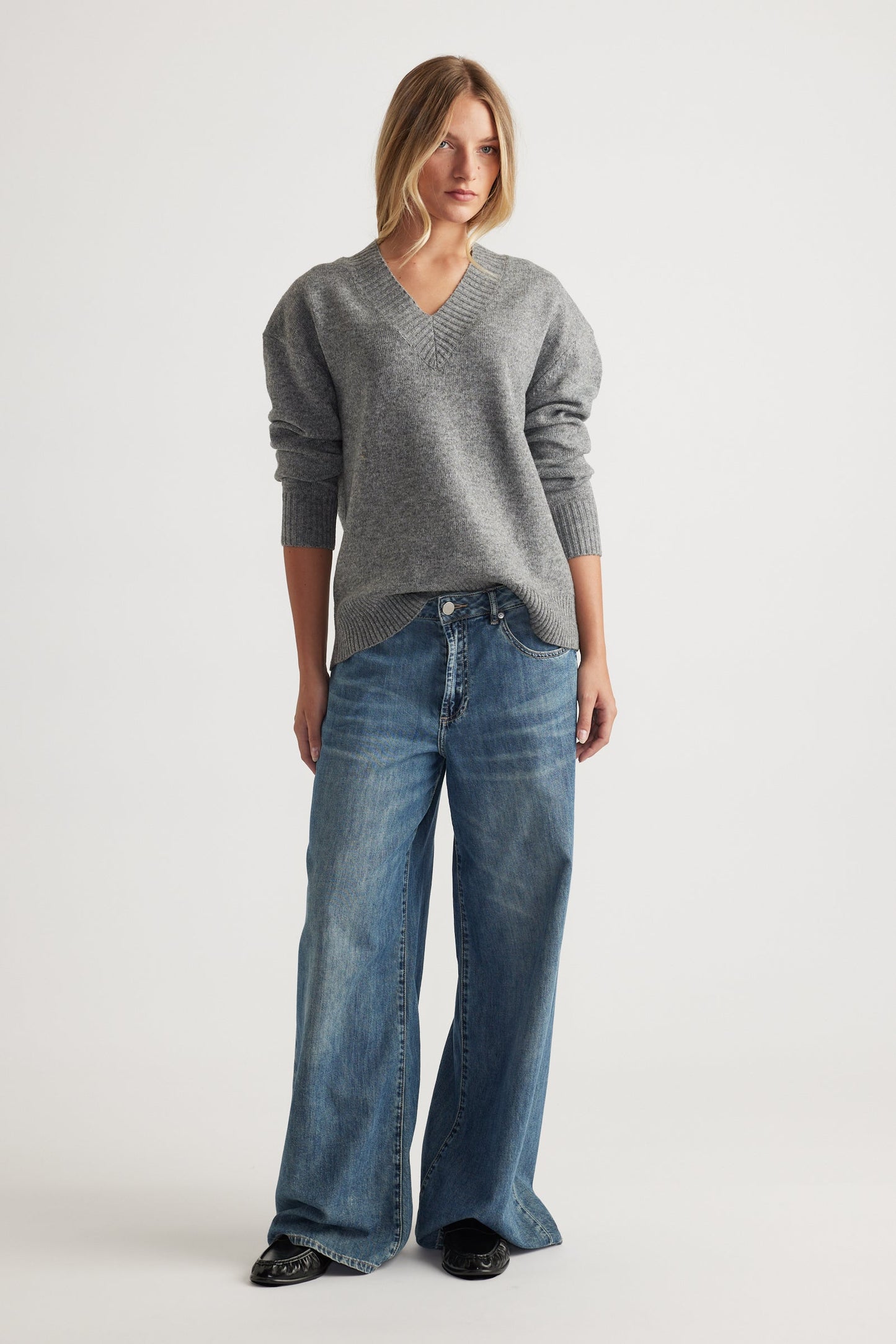 V Neck Knit Jumper