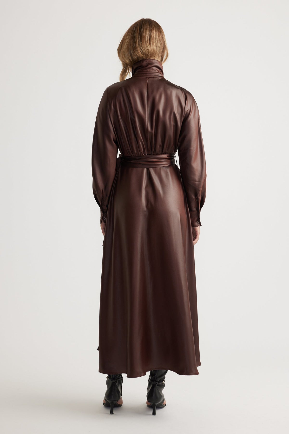 Bree Satin Wrap Maxi Dress