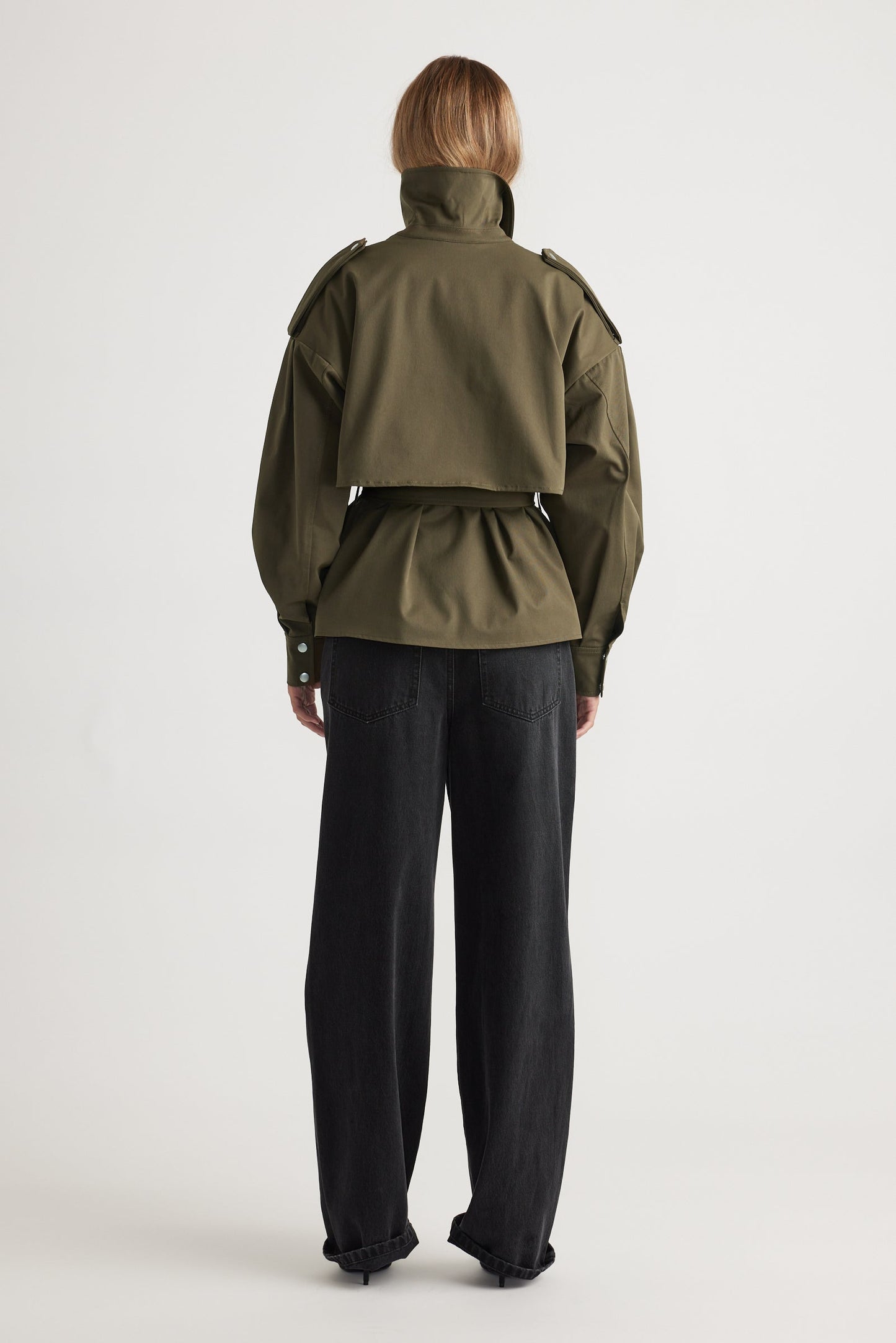 Lila Cropped Trench