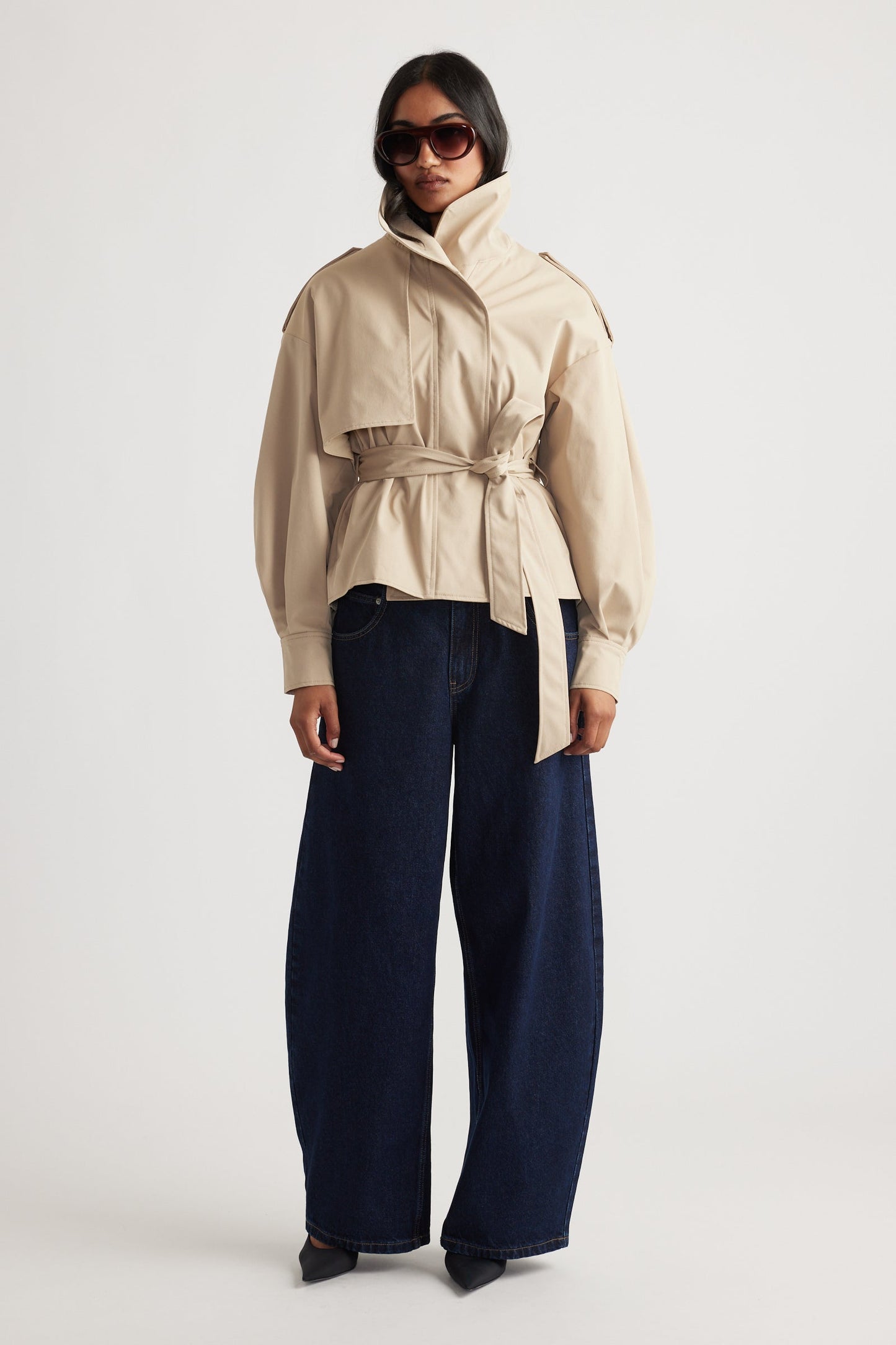 Lila Cropped Trench