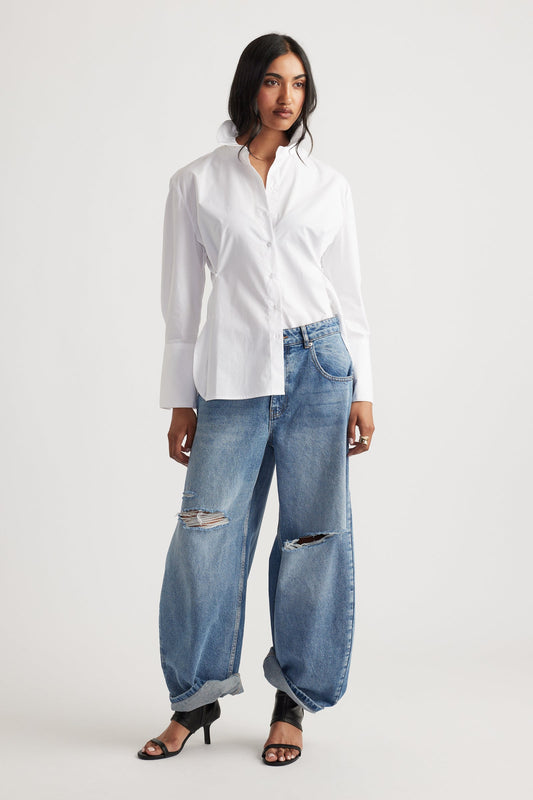 Daisy Ripped Horseshoe Jeans
