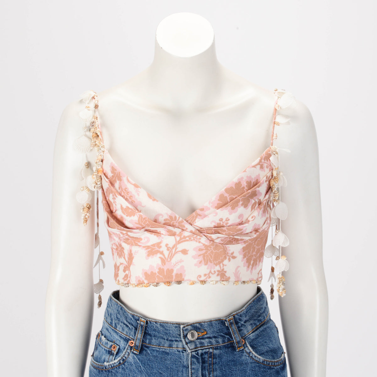 Linen Postcard Bustier Top