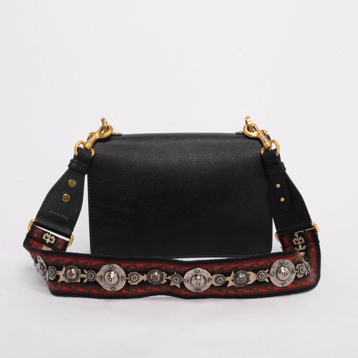 Grained Calfskin J'Adior Flap Bag + Bohemian Strap