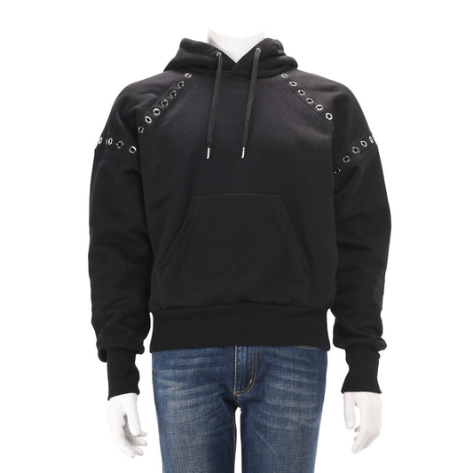 Cotton Eyelet Hooded Sweater
