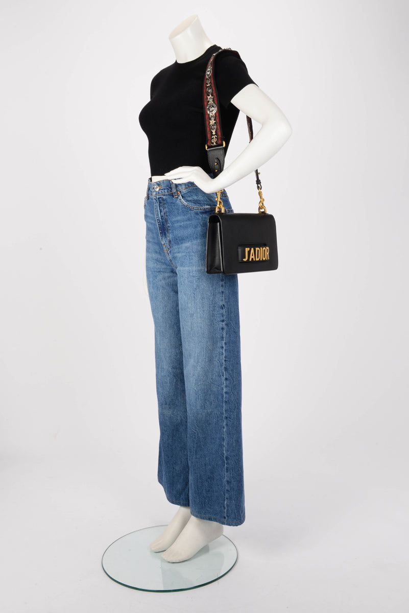 Grained Calfskin J'Adior Flap Bag + Bohemian Strap