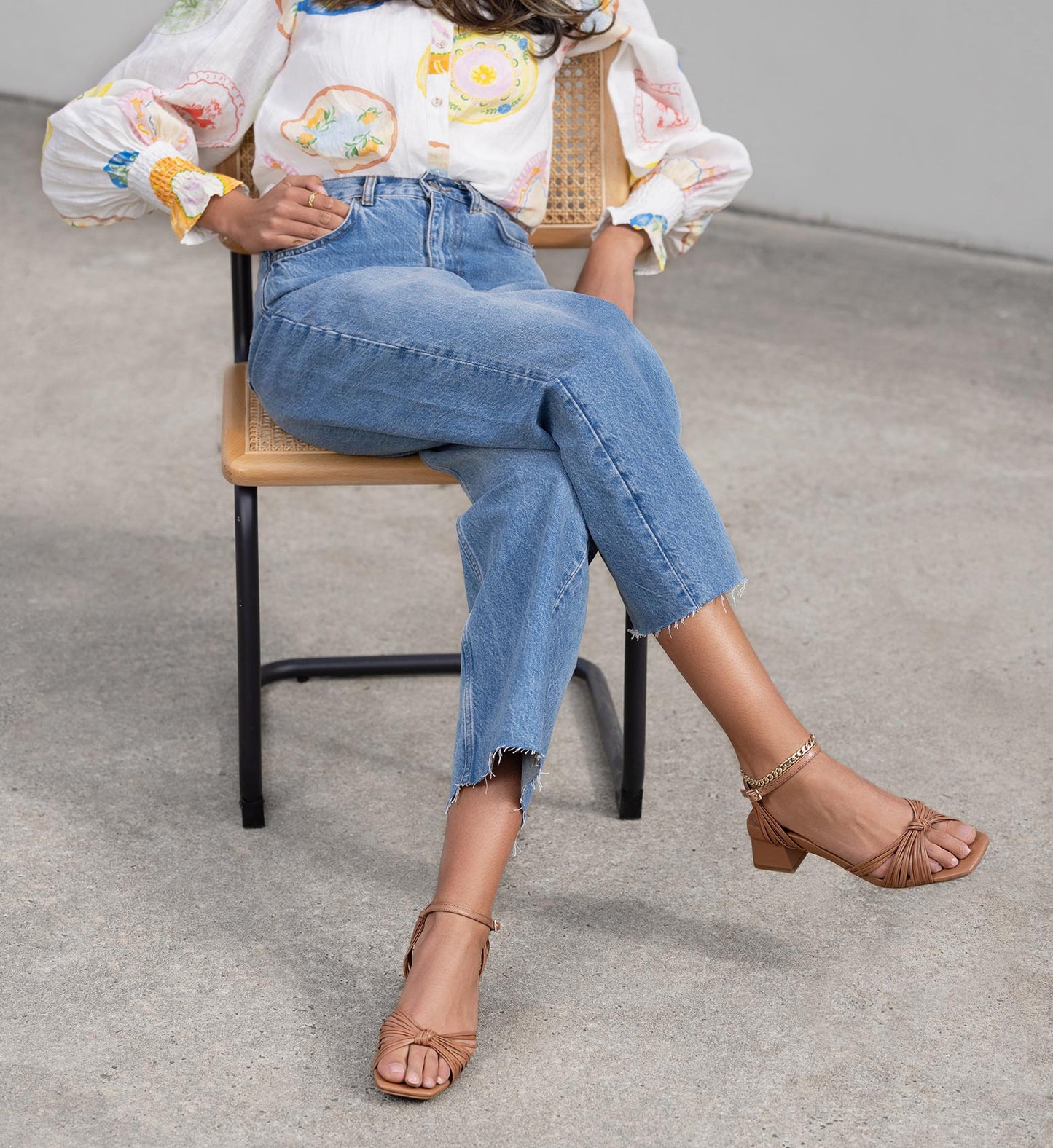 Sunangel Tan Leather Low Heels