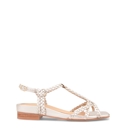Akialoa Gold Leather Sandals