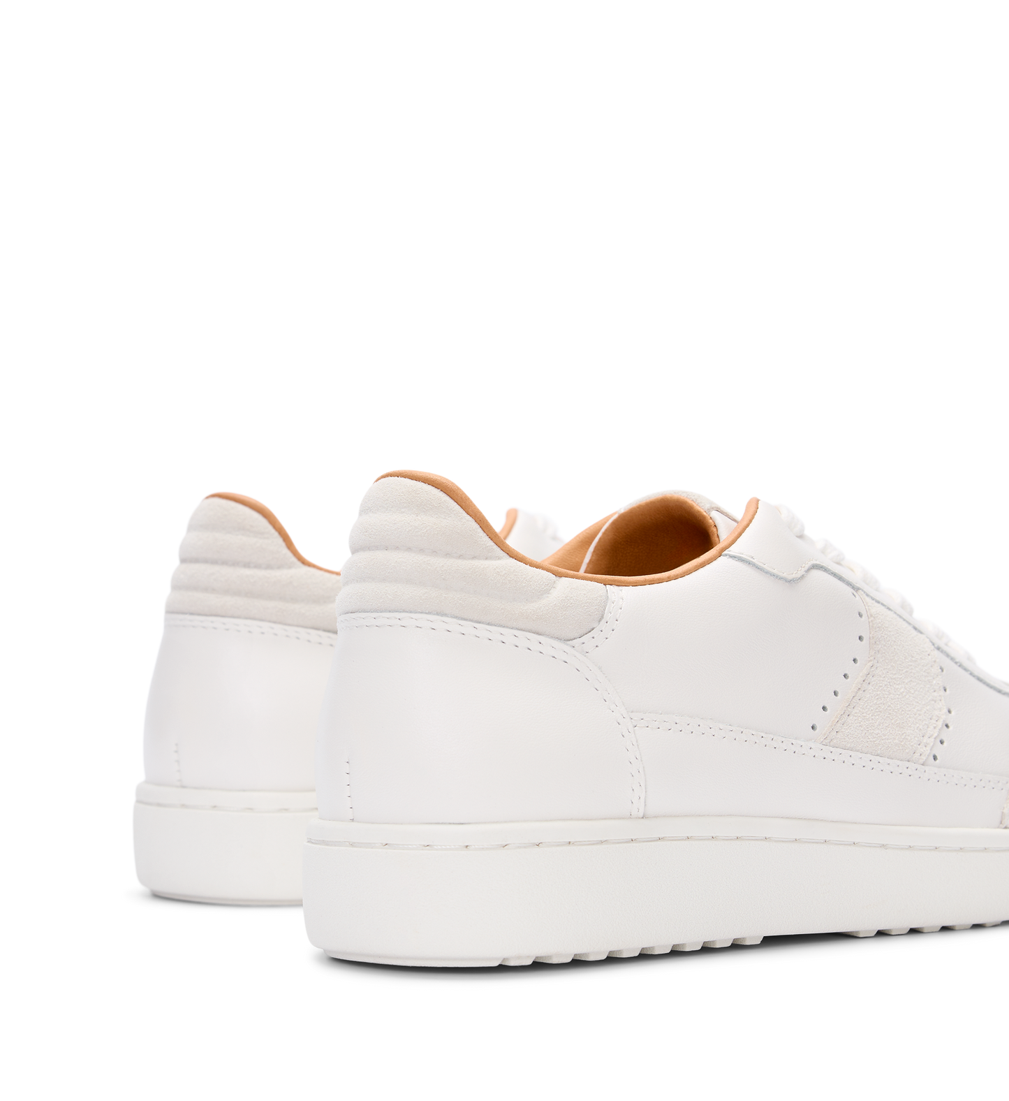 close up on the back of the bared footwear amakihi white sneakers