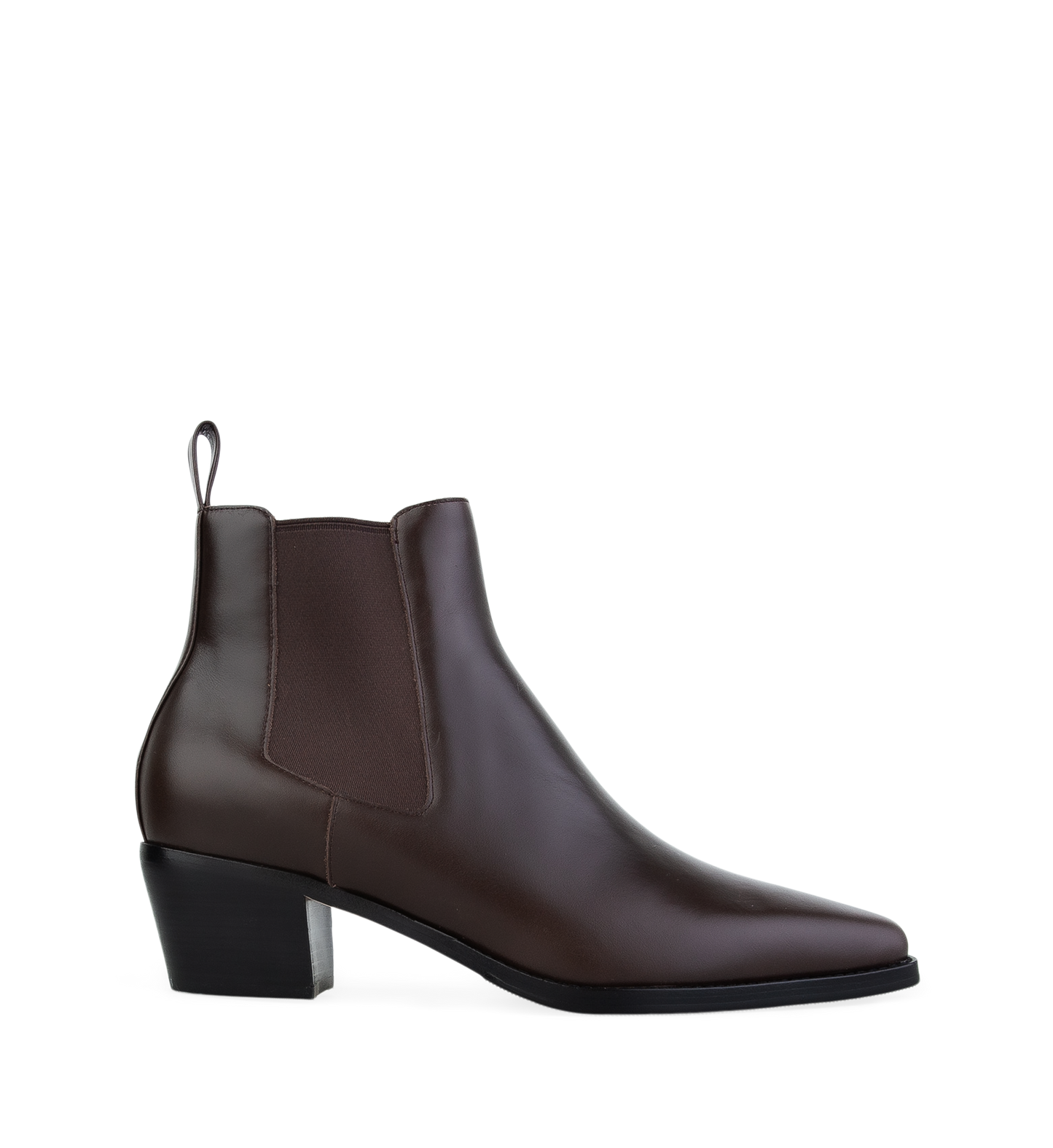 Ani Carob Boxed Leather Ankle Boots
