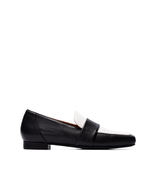 Antpipit Black & White Leather Loafers