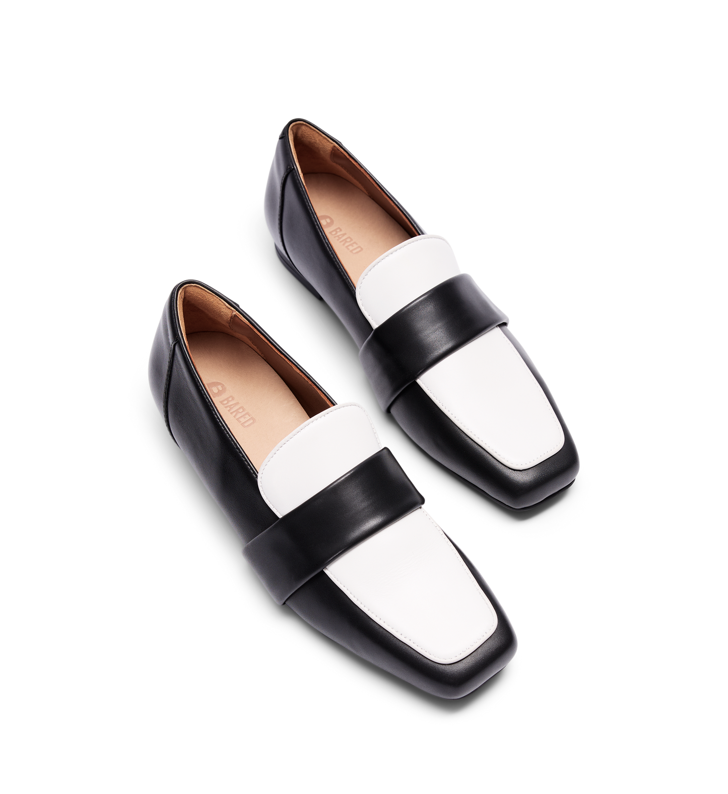 Antpipit Black & White Leather Loafers