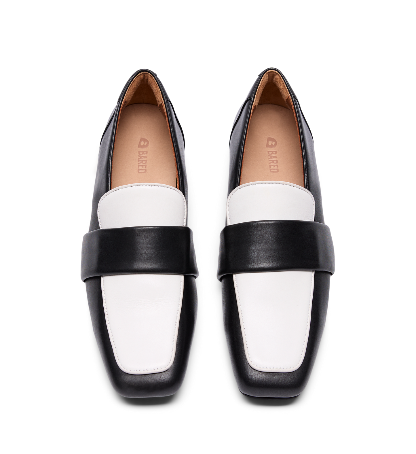 Antpipit Black & White Leather Loafers