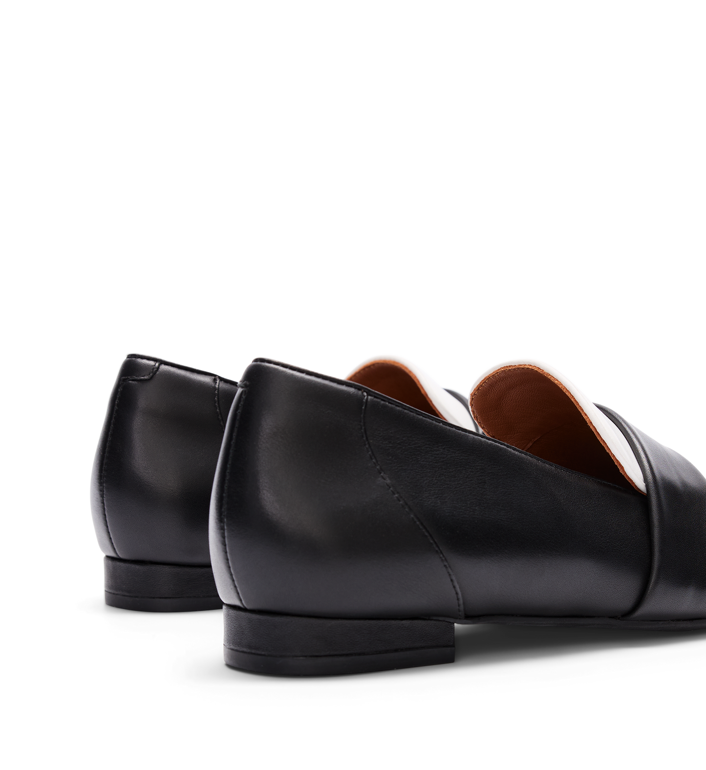 Antpipit Black & White Leather Loafers