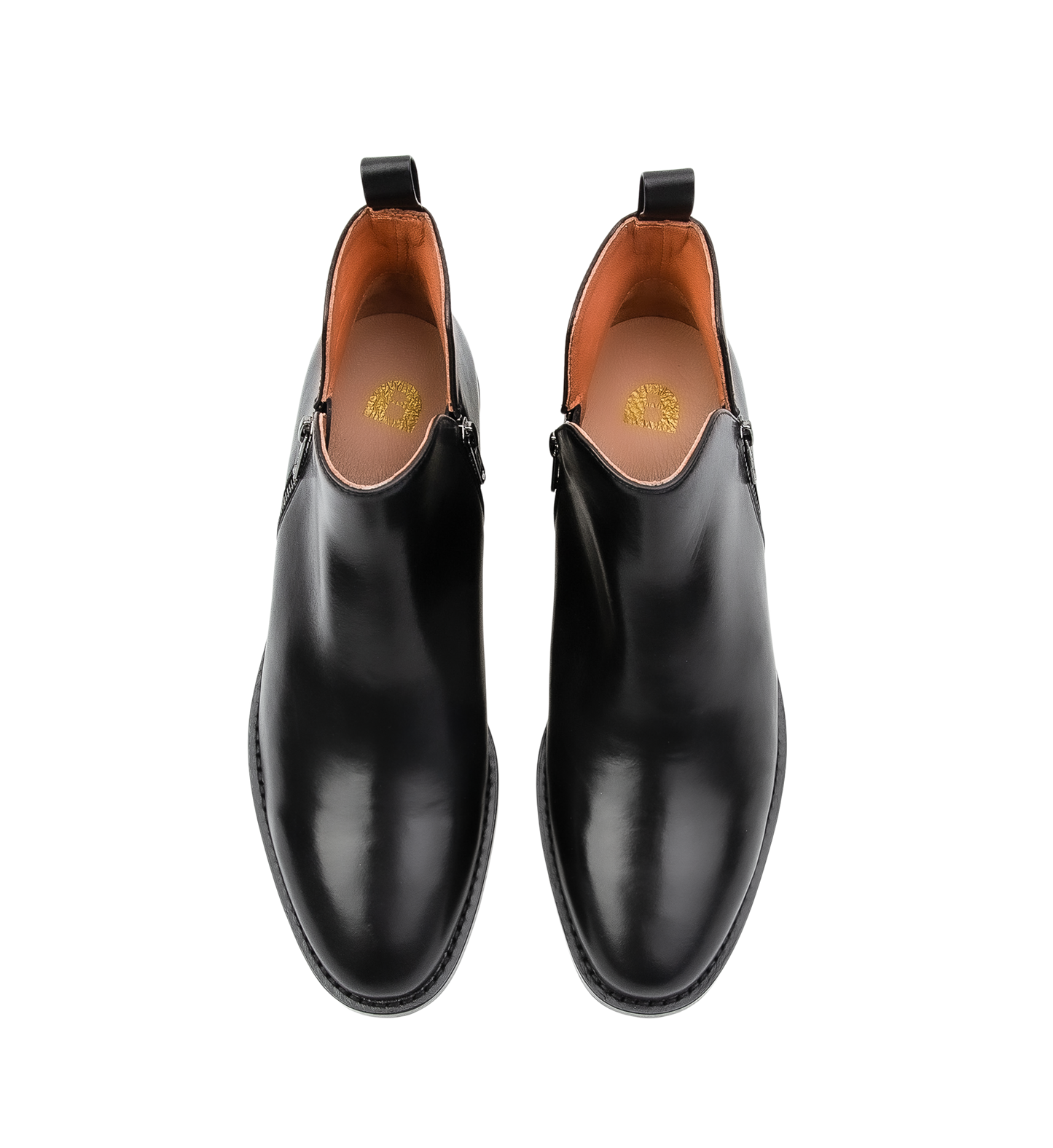 Babax Black Leather Ankle Boots