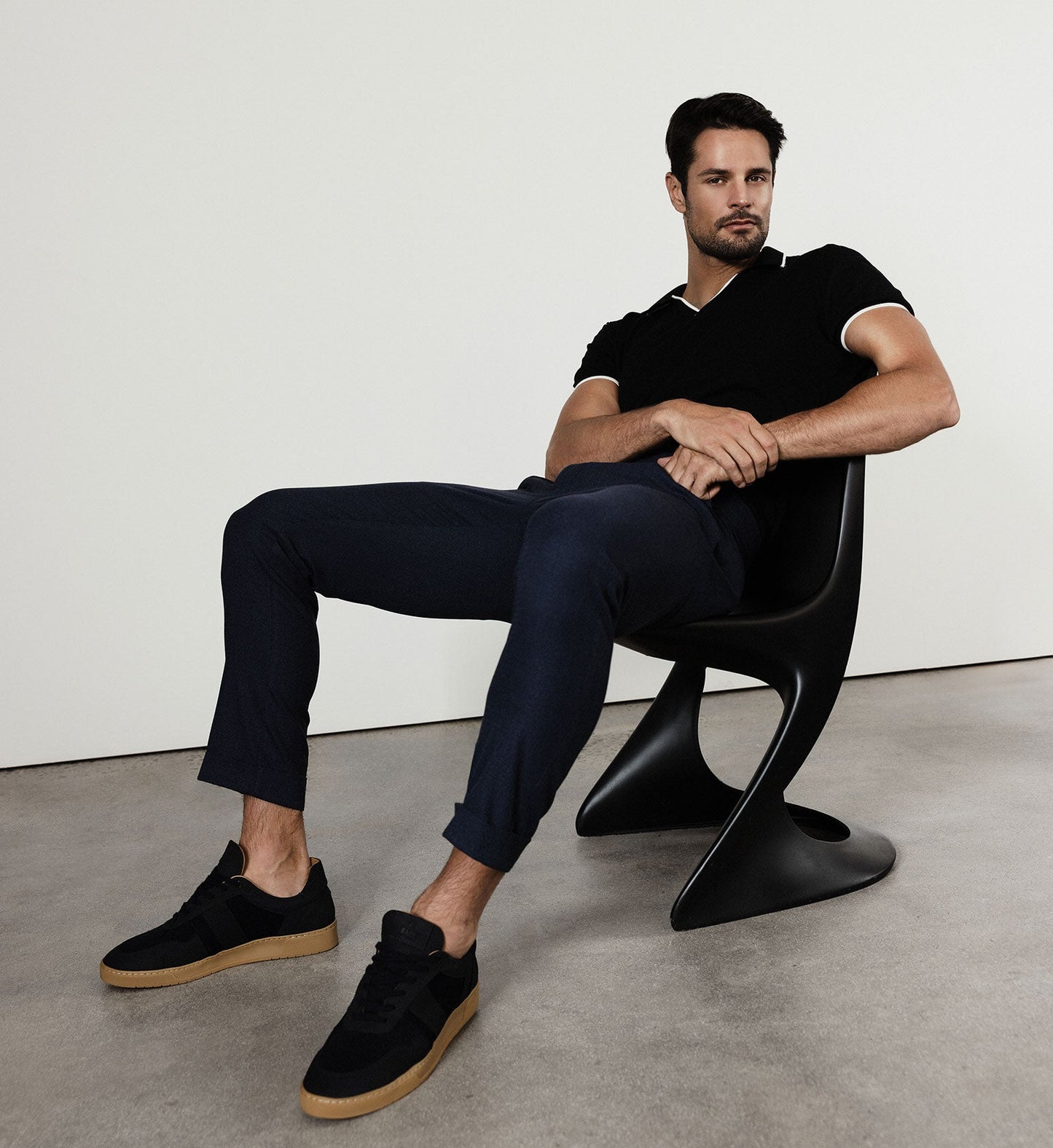 Caesium Black Nubuck & Mesh Sneakers