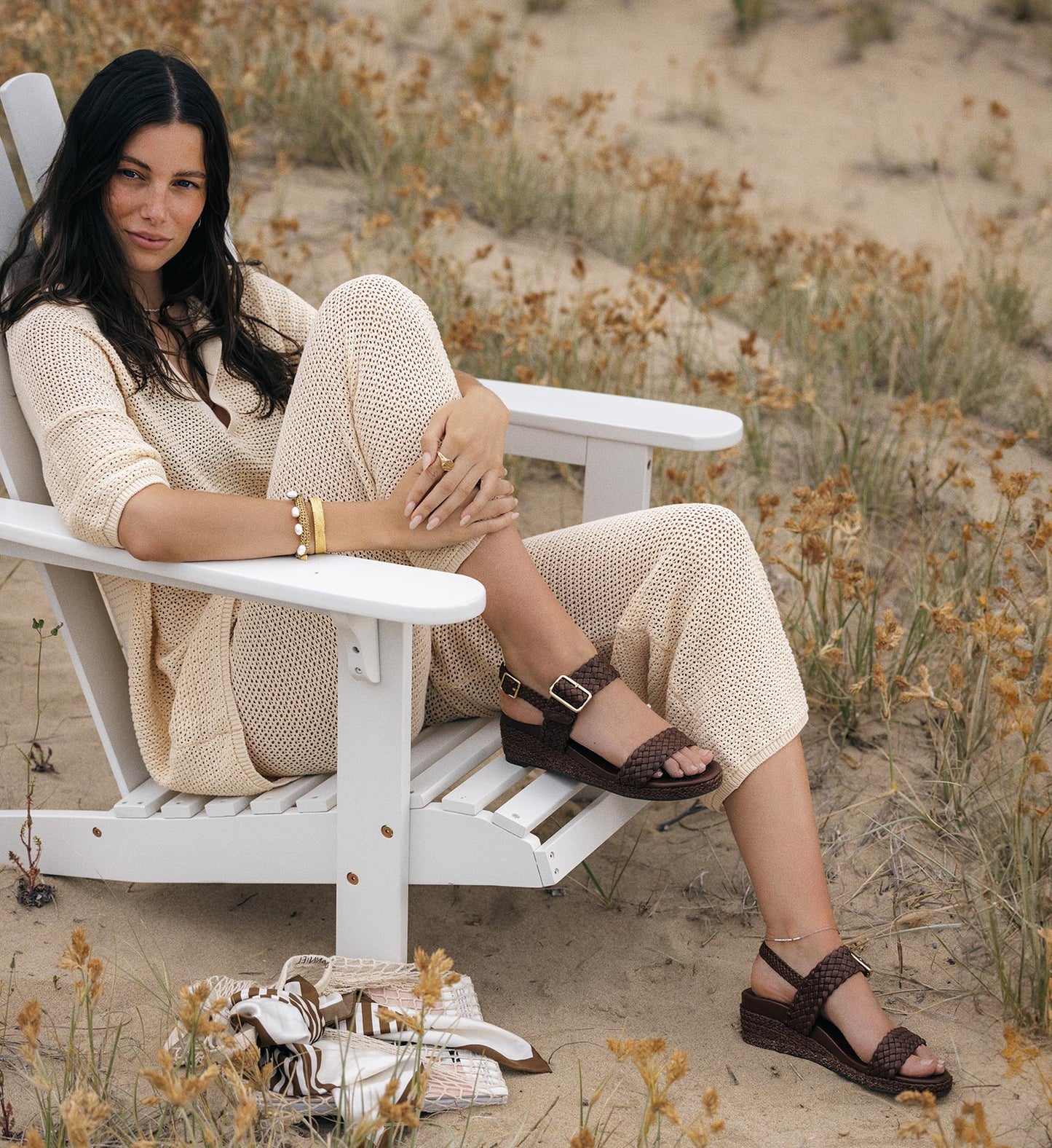 Gallito Mocha Leather Wedges