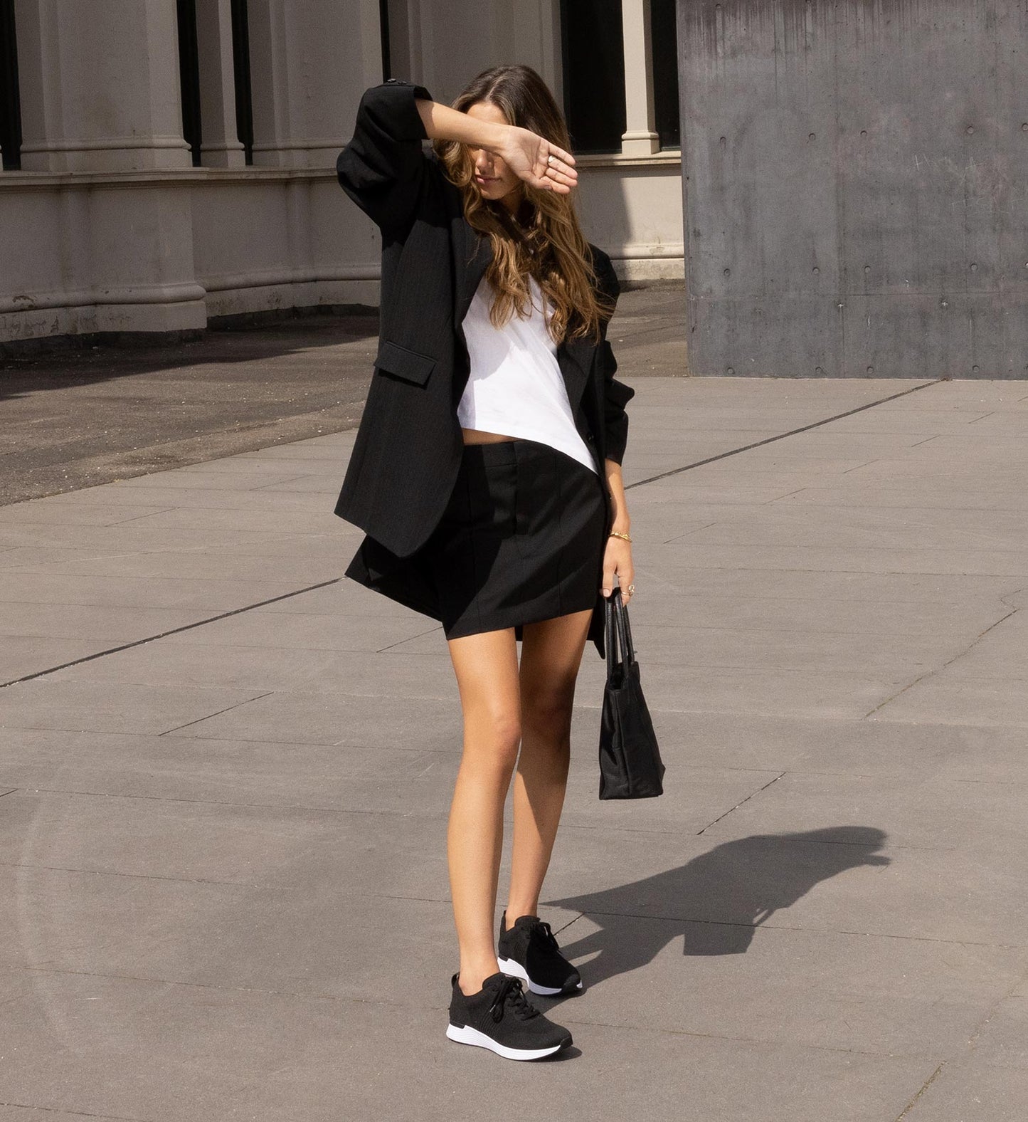 Jabiru Black Knit Sneakers