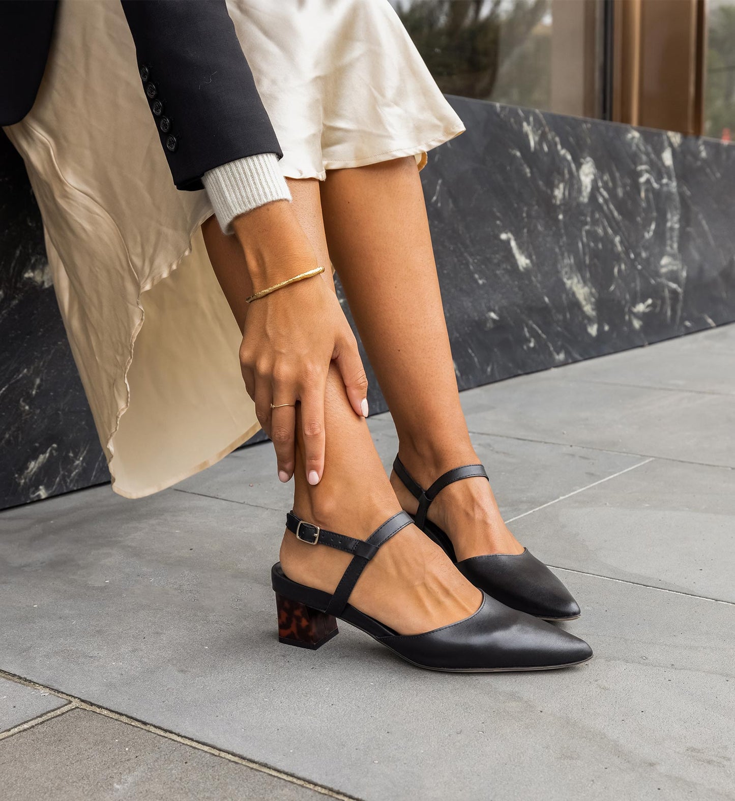 Marabou Black MIRUM® Plant Based Vegan Low Heels