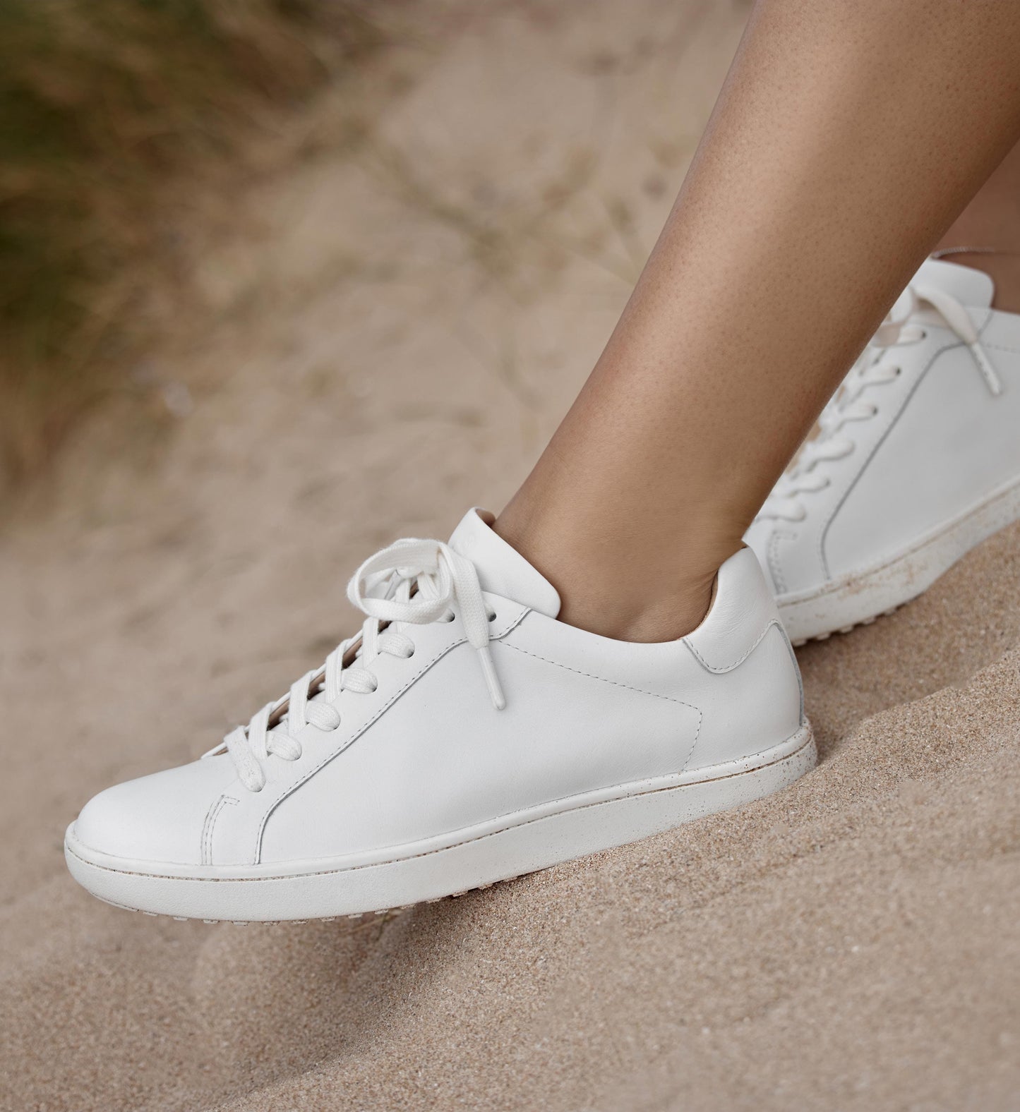 Shearwater White Leather Sneakers