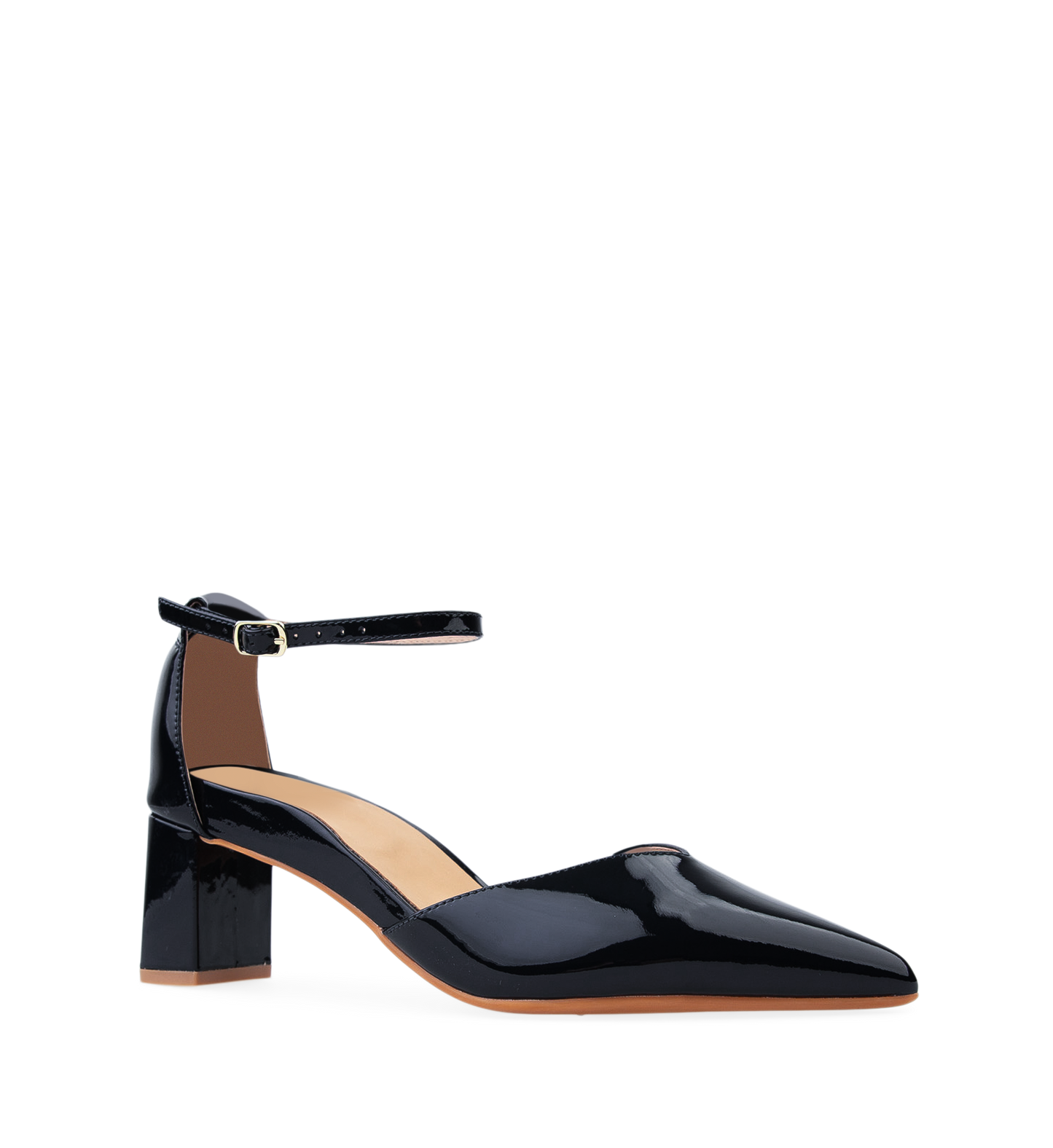 Buteo Navy Patent Leather Low Heels