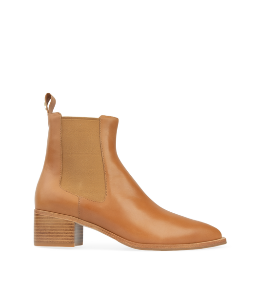 Canary Tan Leather Ankle Boots