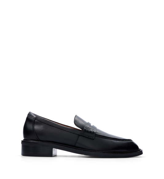 Capito Black Leather Loafers