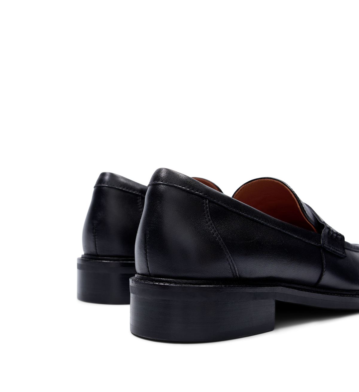 back of the bared footwear capito black loafers