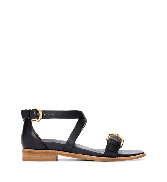 Cocoi Black Leather Sandals