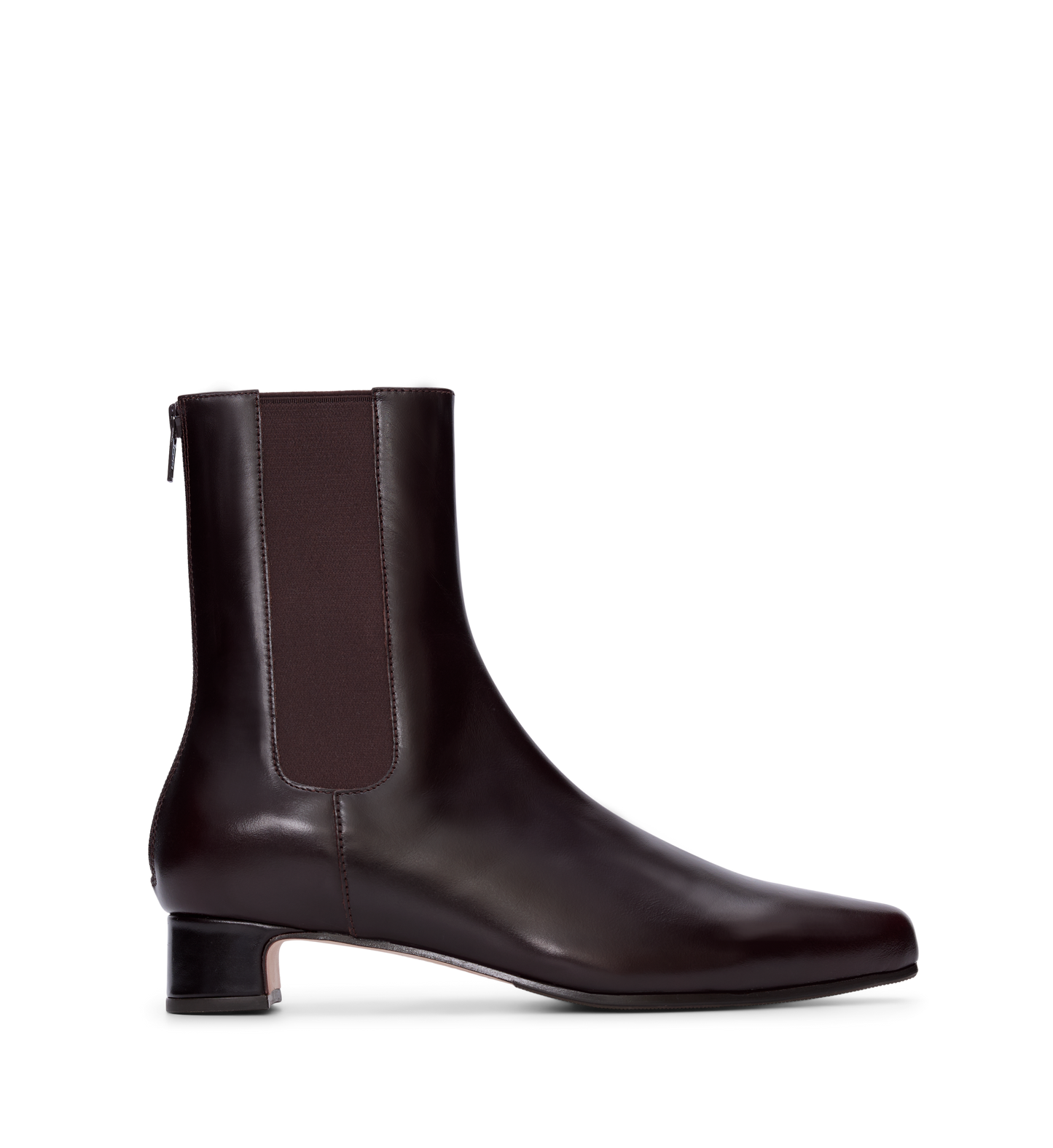 Comet Dark Oak Boxed Leather Ankle Boots