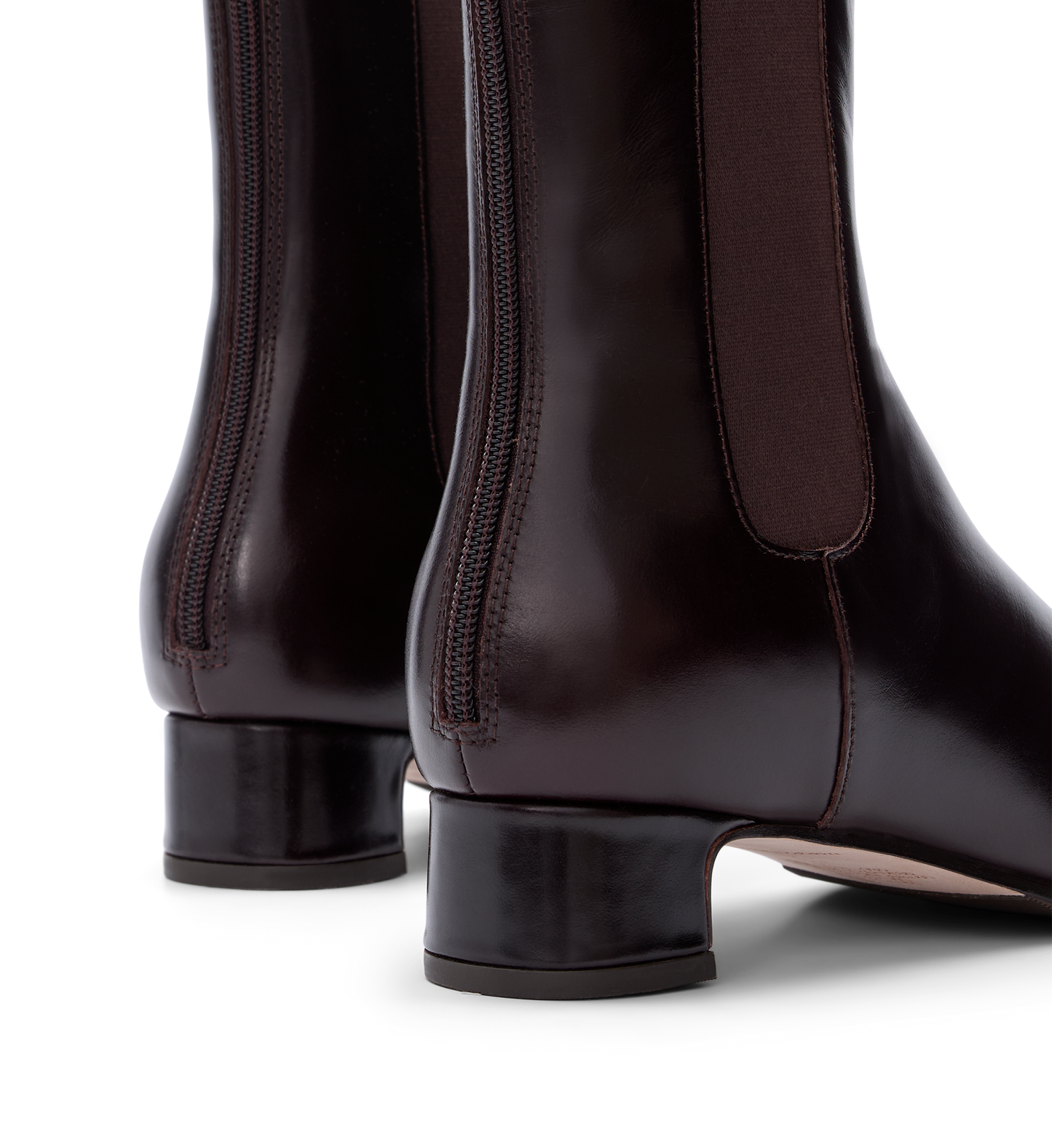Comet Dark Oak Boxed Leather Ankle Boots