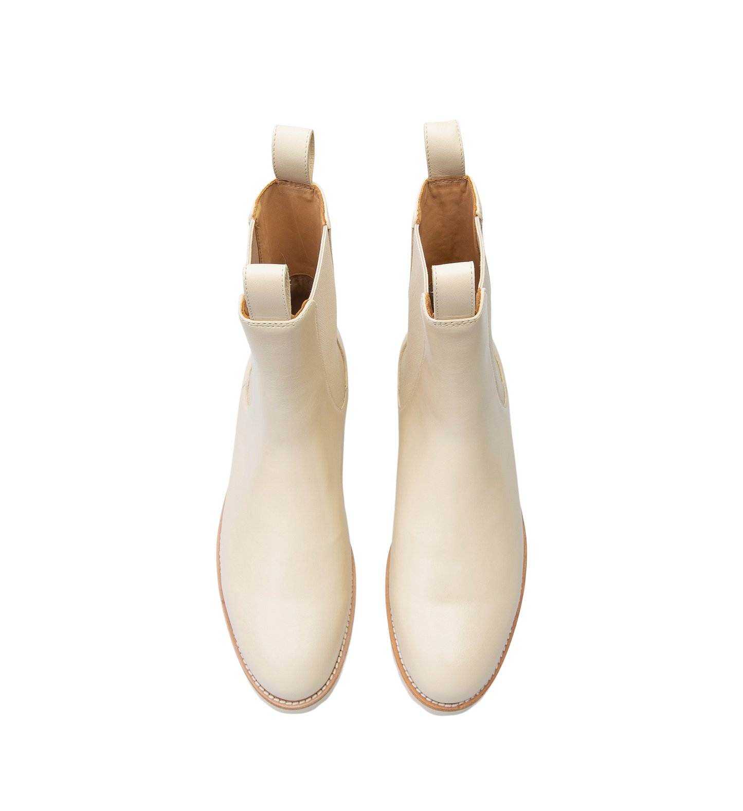 Coot Oatmilk Leather Flat Boots