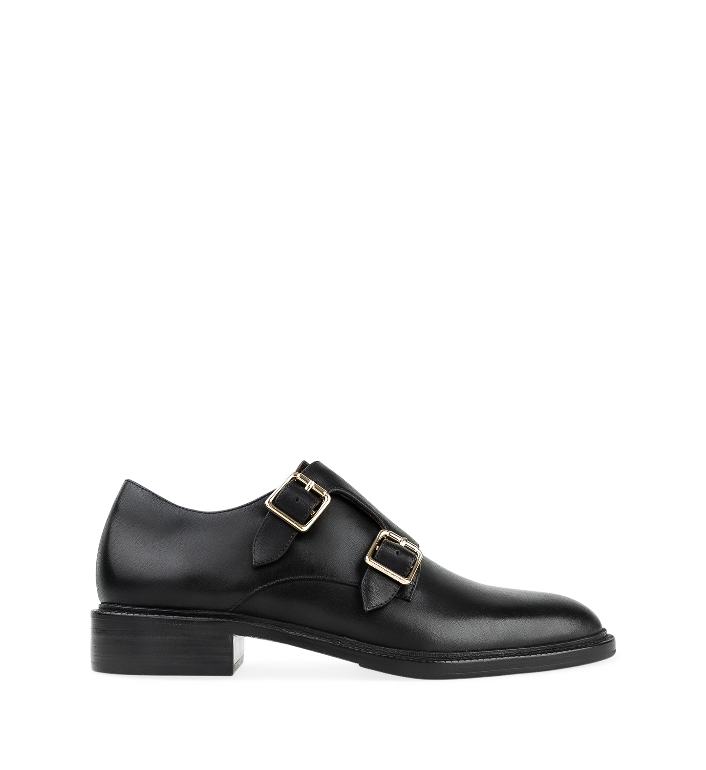 Coua Black Leather Monks