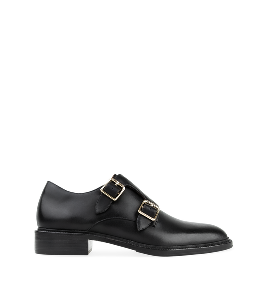 Coua Black Leather Monks