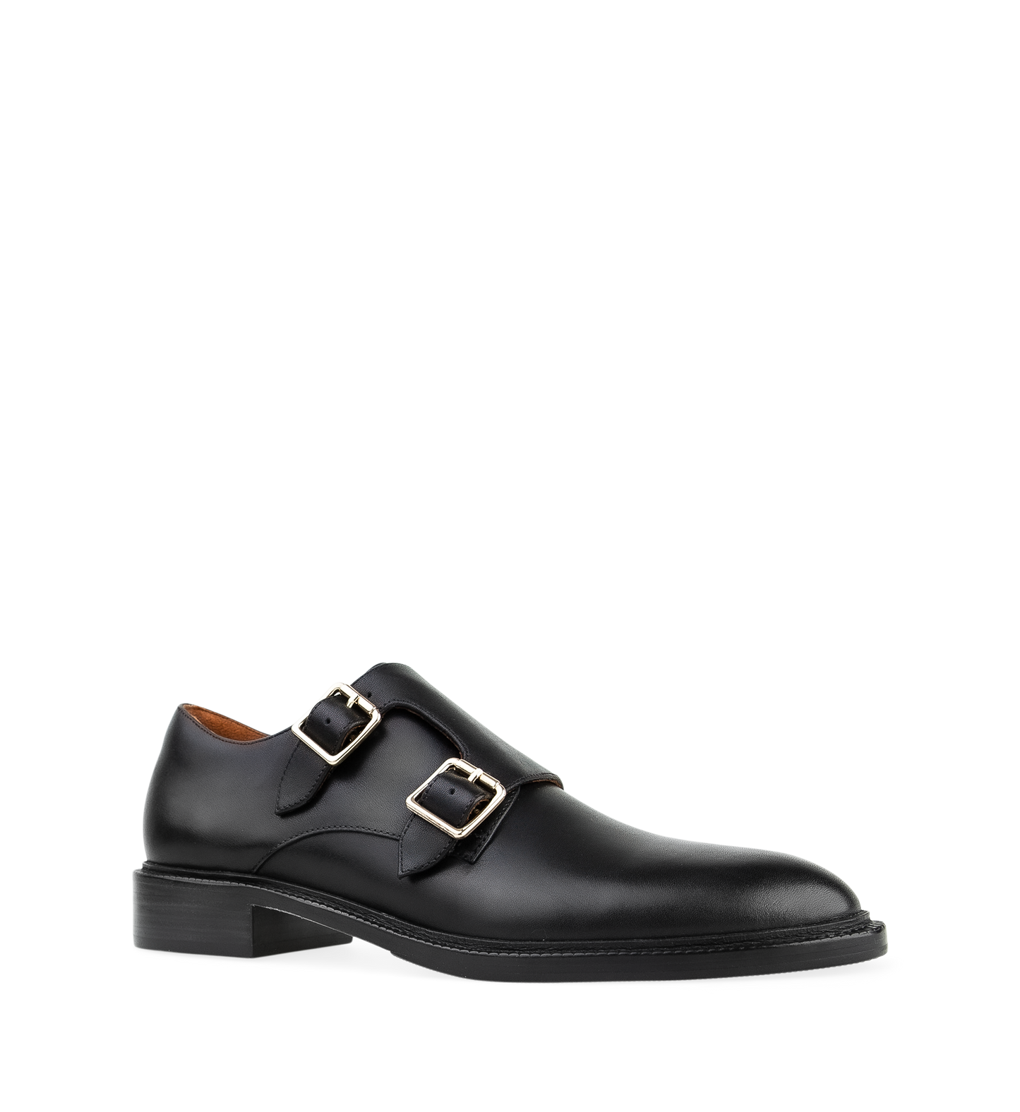 Coua Black Leather Monks
