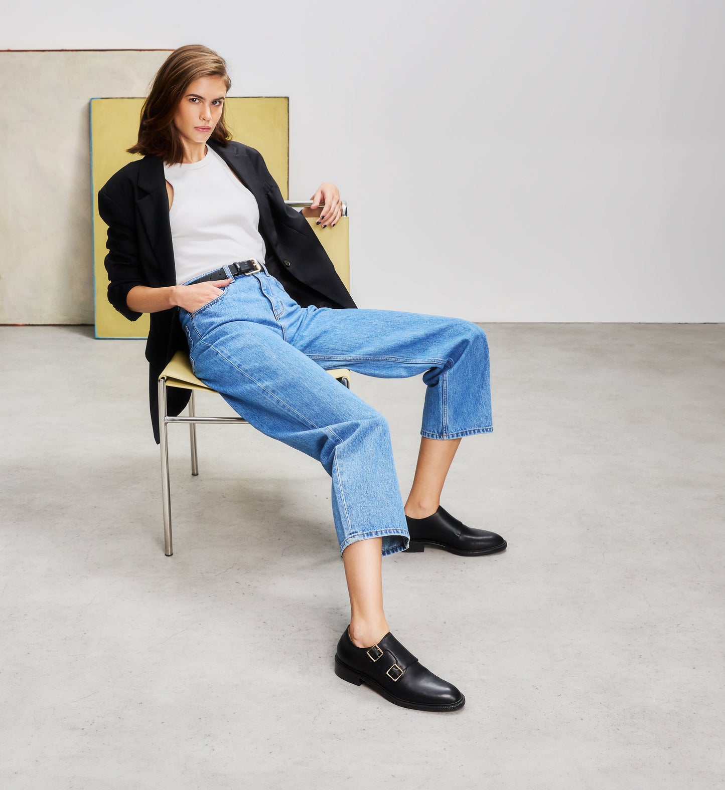 Coua Black Leather Monks