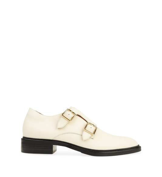 Coua Ecru Leather Monks