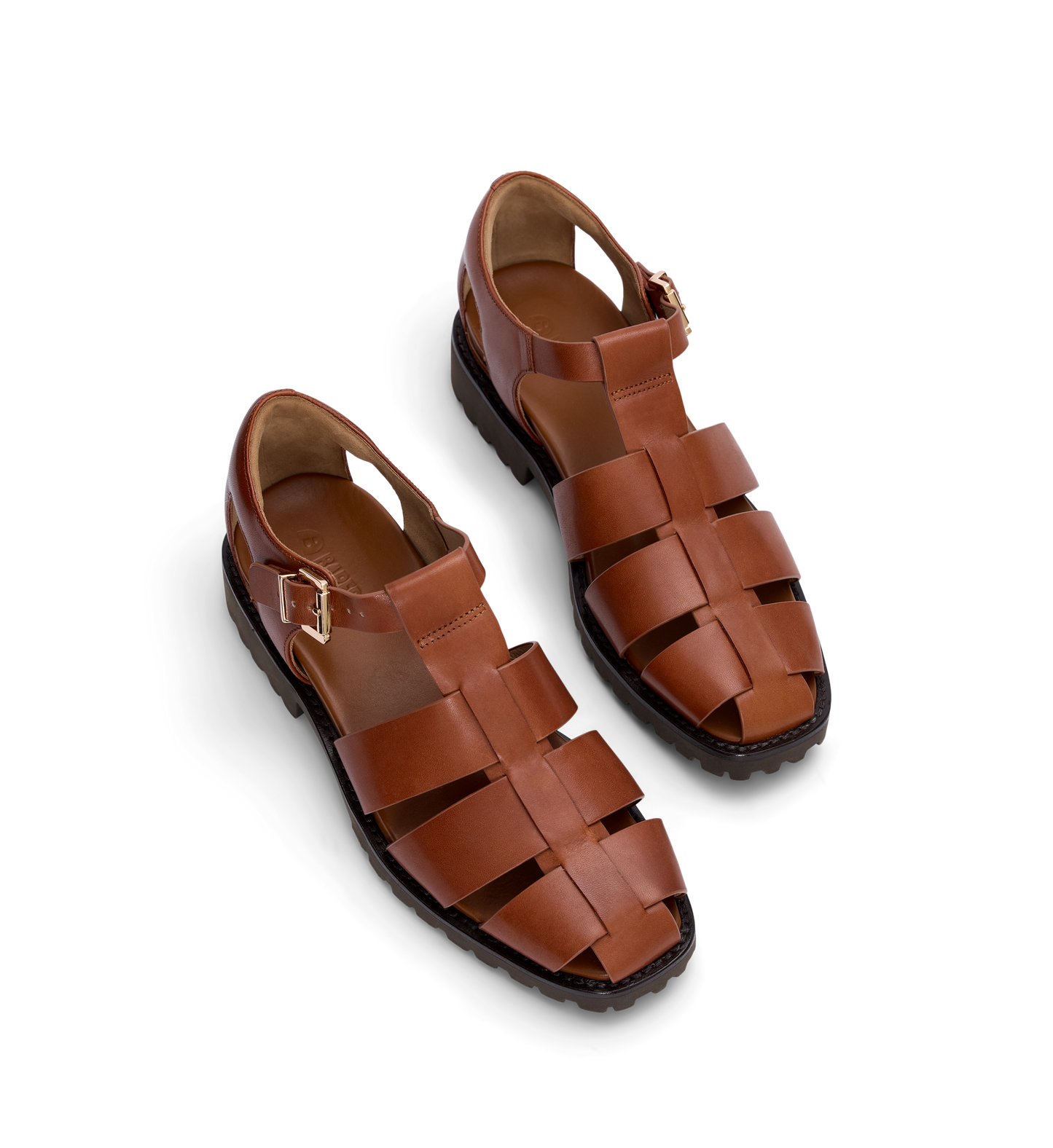 Crossbill Tan Leather Chunky Sandals