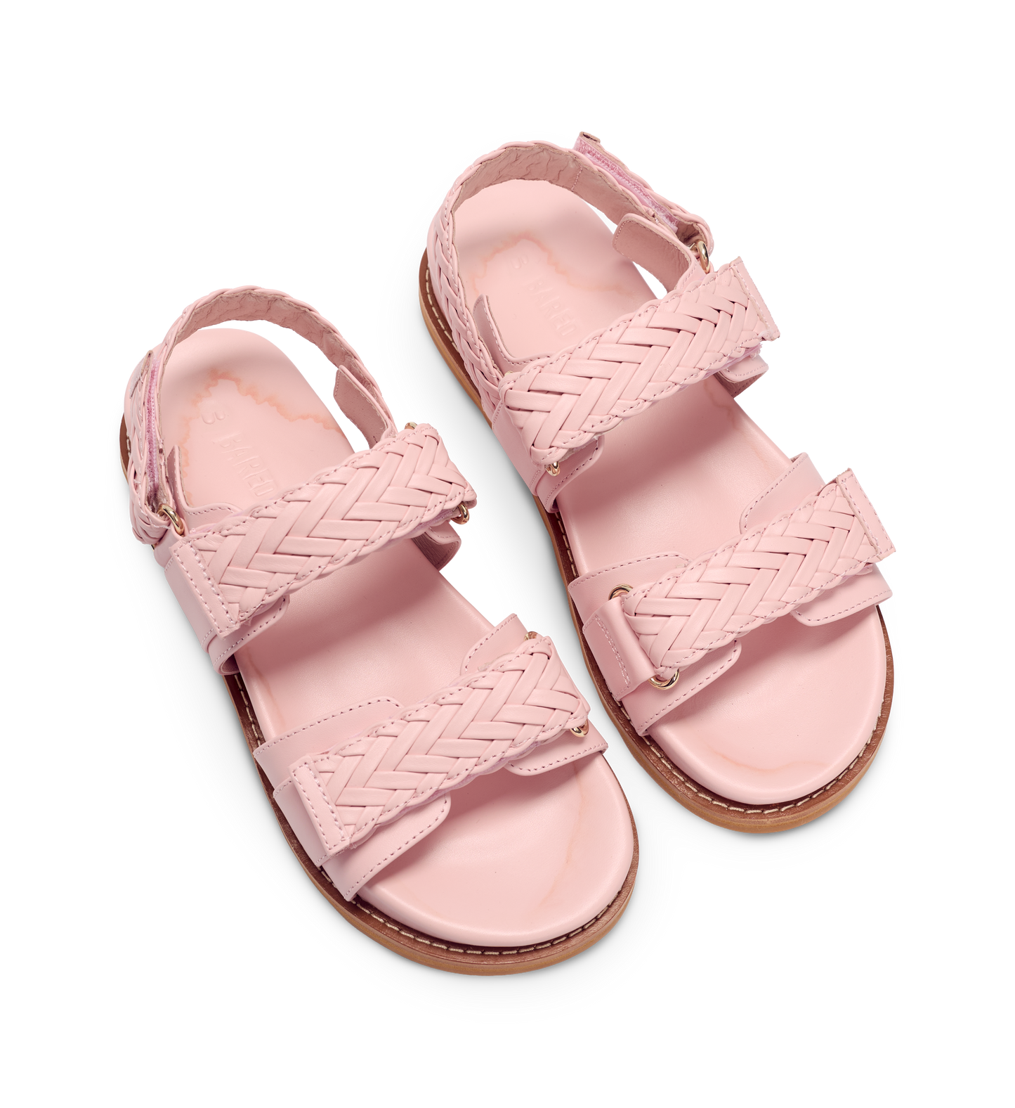 Cygnet Powder Pink Leather Chunky Sandals