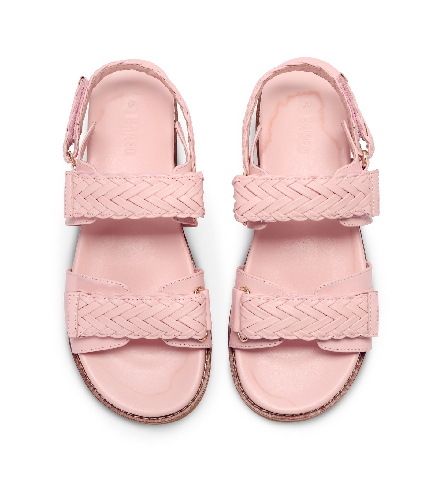 Cygnet Powder Pink Leather Chunky Sandals