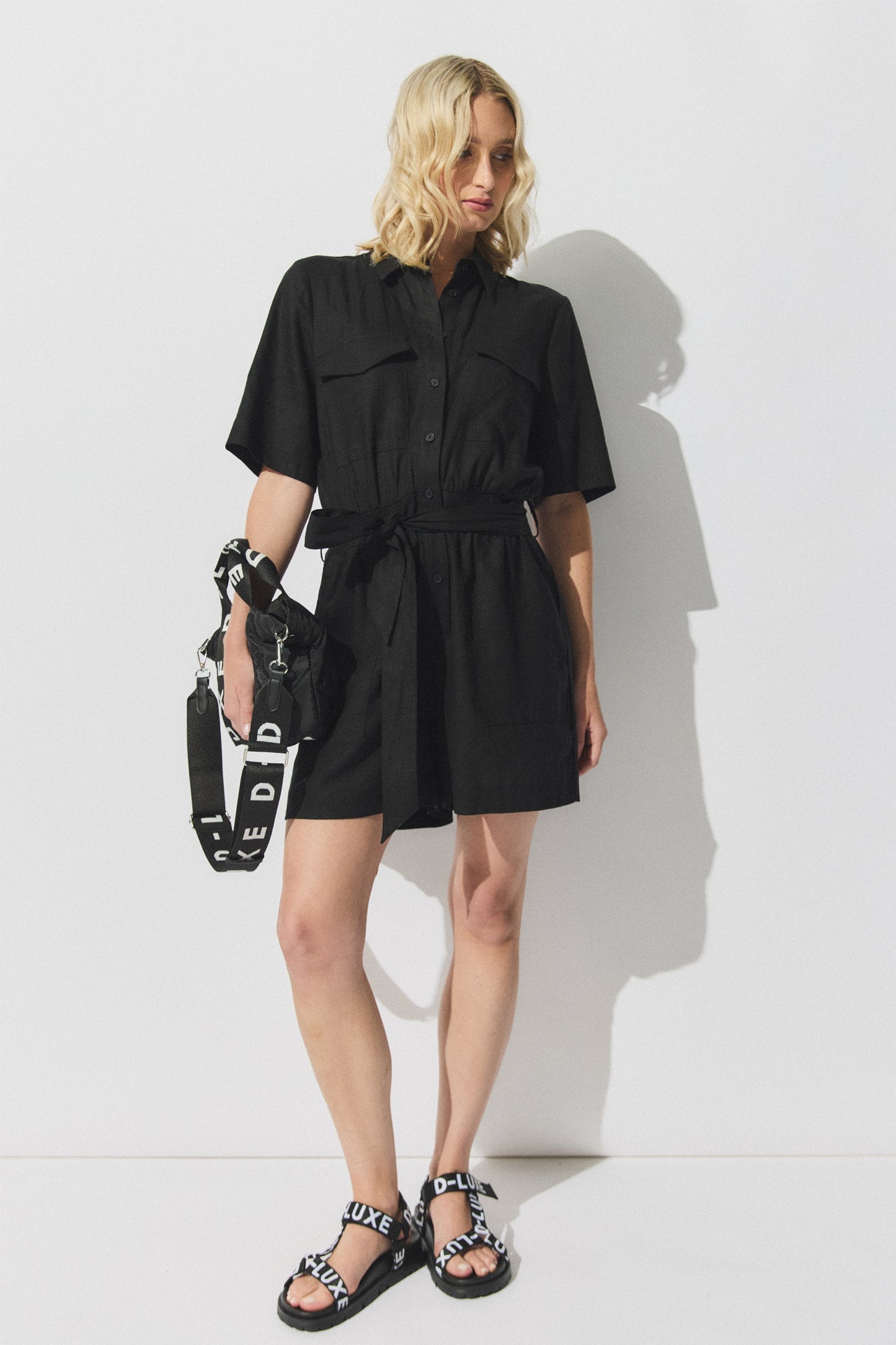 D-Luxe Linen Blend Romper