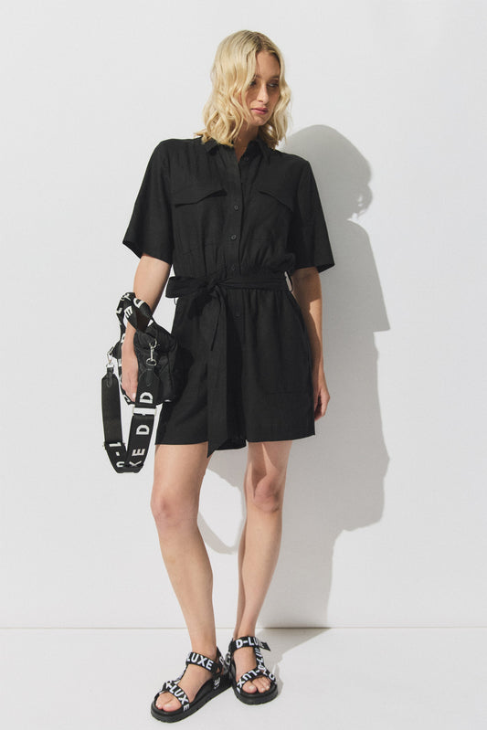 D-Luxe Linen Blend Romper