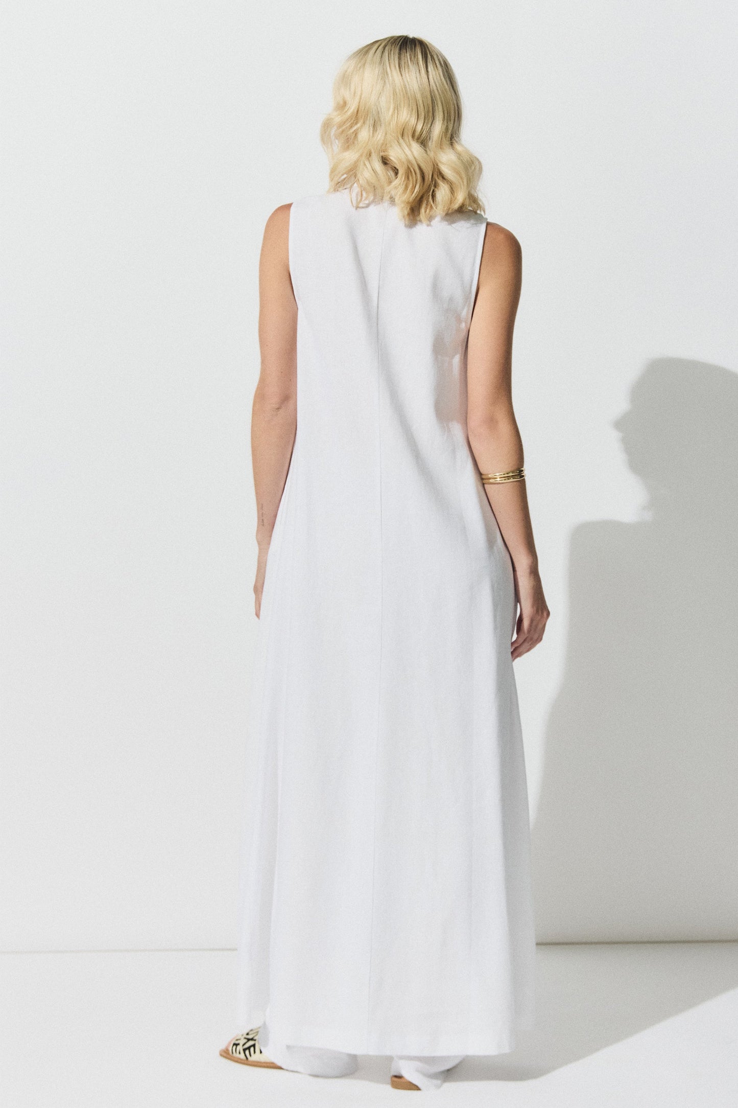 D-Luxe Linen Blend Maxi Dress