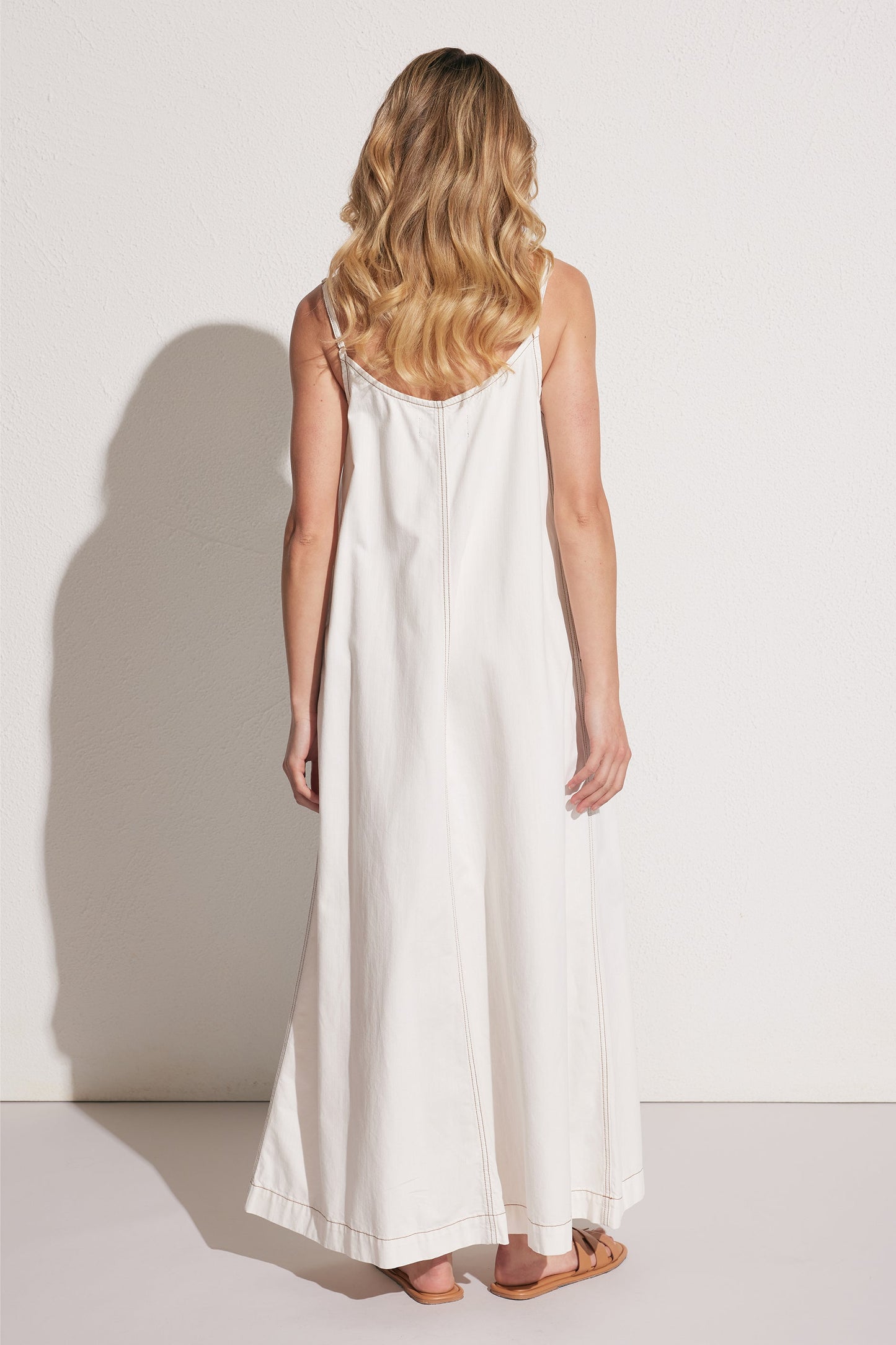 Sari V Neck Denim Maxi Dress