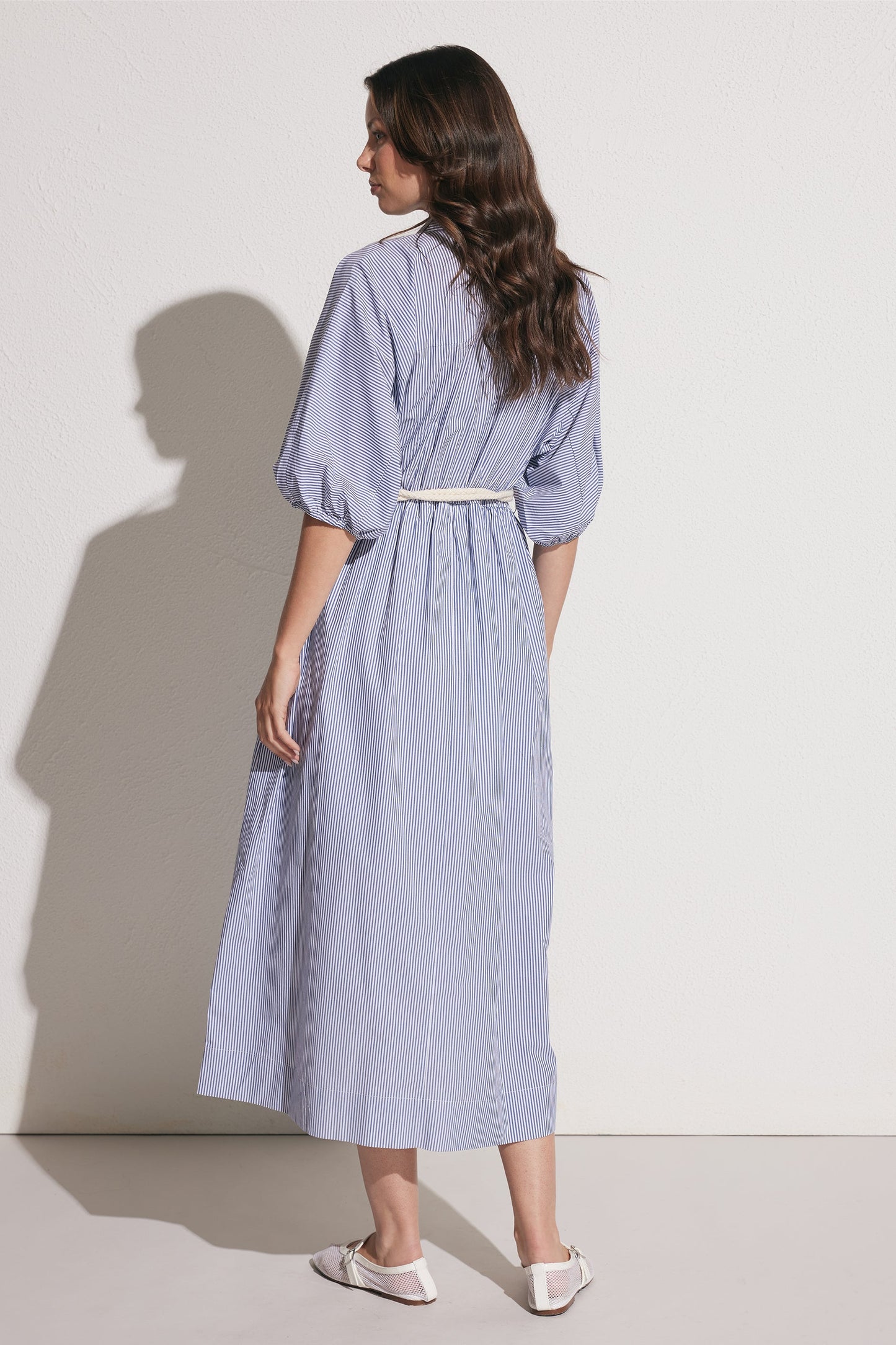 Tia Cotton Midi Shirt Dress