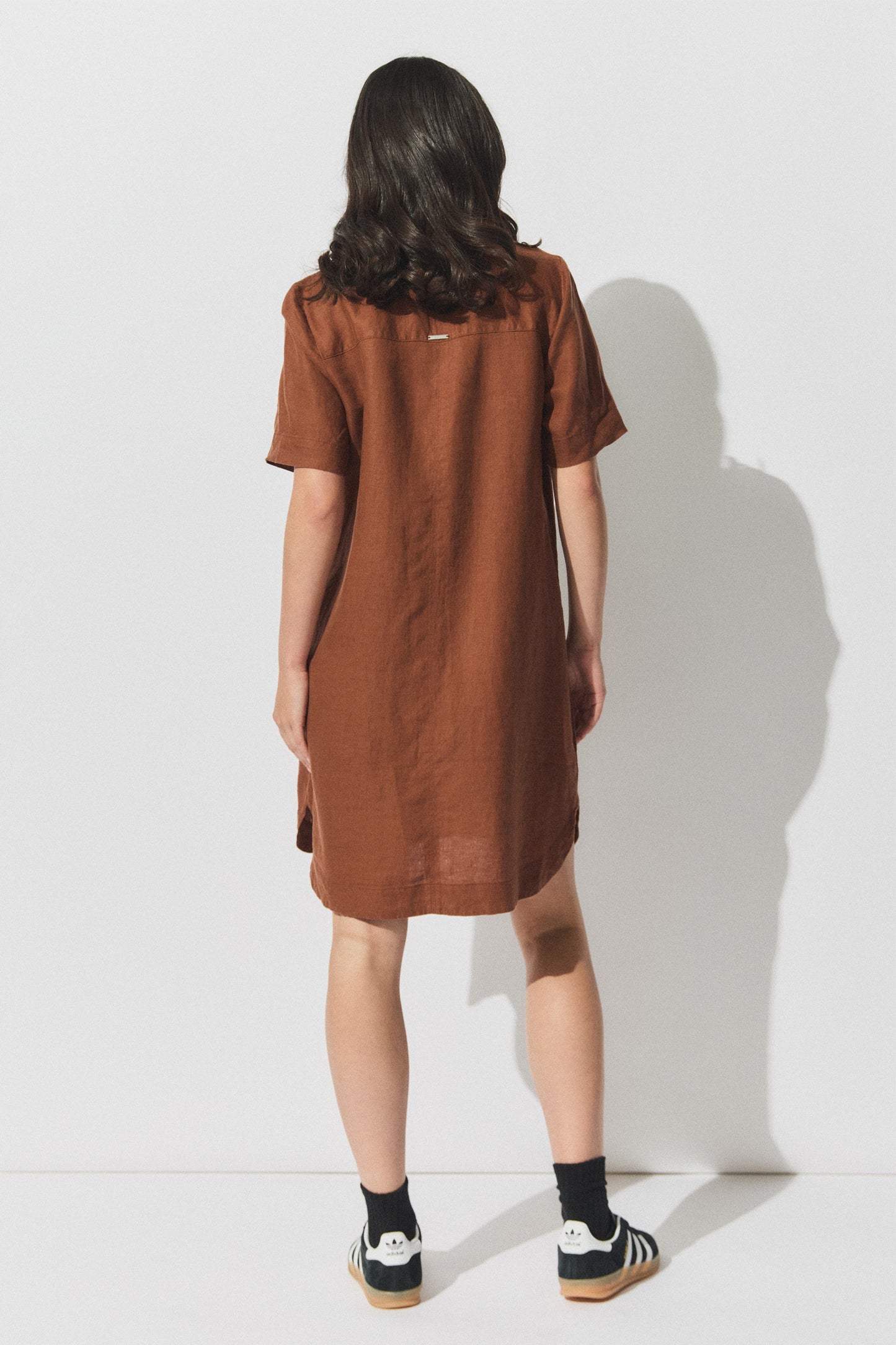 D-Luxe Linen Short Dress