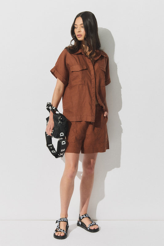 D-Luxe Pocket Linen Shirt