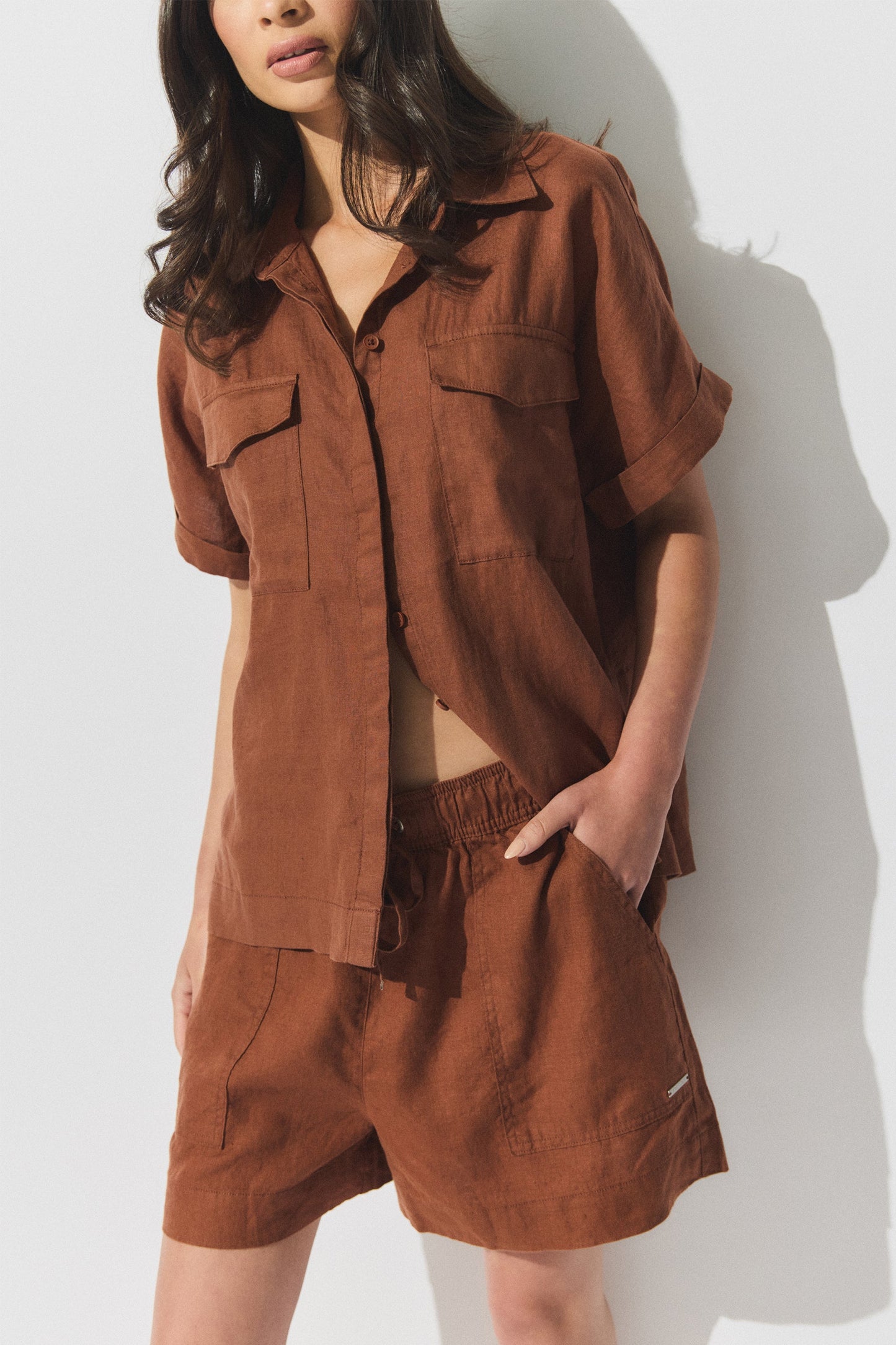 D-Luxe Pocket Linen Shirt
