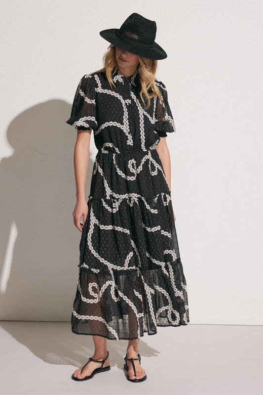 Santina Tiered Midi Dress