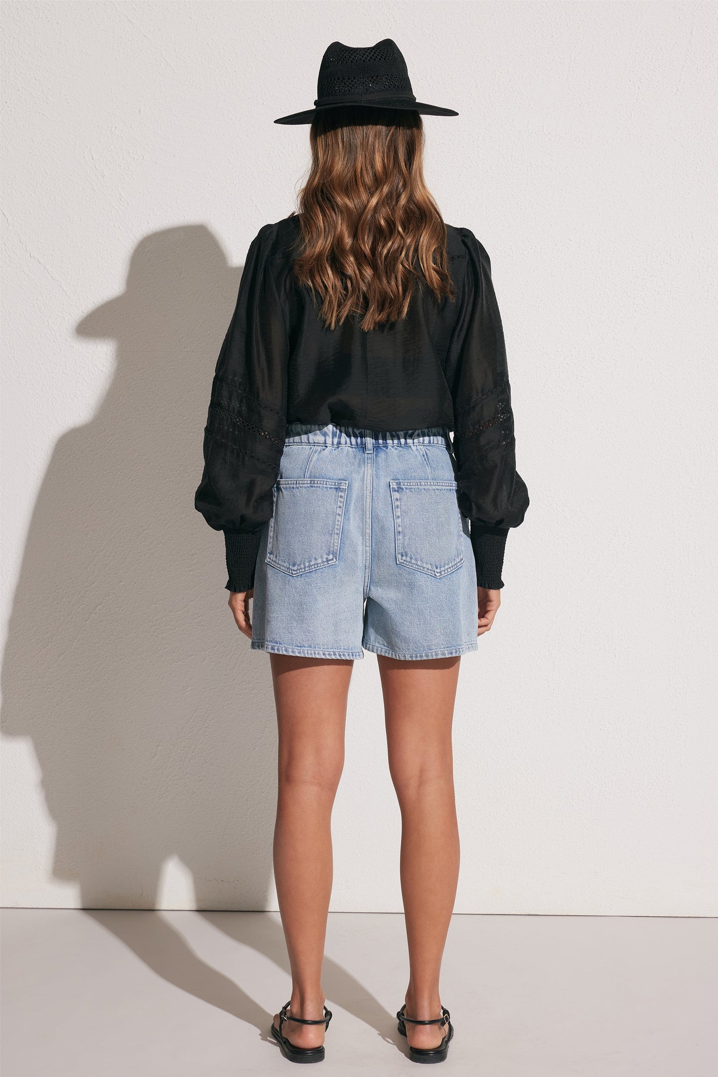 Mia Pleated Denim Short